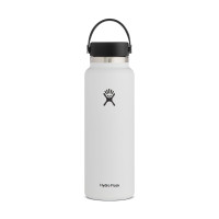 Hydro Flask White 40oz Wide Mouth Water Bottle